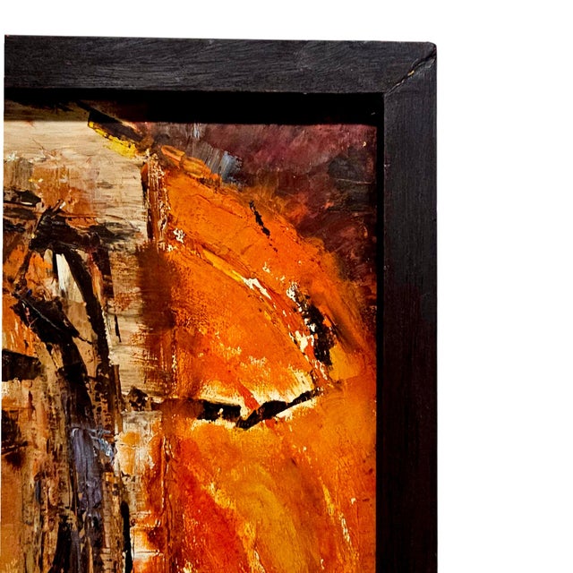 Brutalist Expressionist Painting Sandra De Soito "Spectators", 1962, For Sale - Image 4 of 10