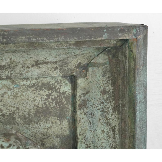 Wood Early 20th Century Copper Rosette Architectural Element For Sale - Image 7 of 14