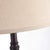 2010s Light Beige Linen & Twisted Iron Lamp For Sale - Image 5 of 6