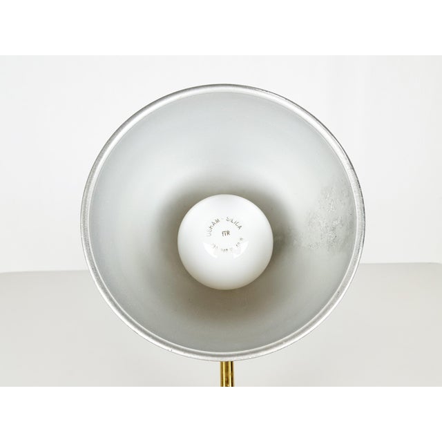 Mid-Century Adjustable Wall Lamps in Black Painted Aluminum and Brass, 1950s, Set of 2 For Sale - Image 9 of 13