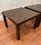 Pair of Vintage Henredon Hollywood Regency Faux Tortoise Shell Parson Solid Wood Side Tables in Mottled Brown & Amber For Sale In Houston - Image 6 of 12