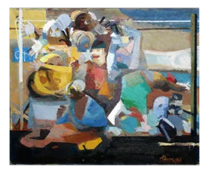 Victor Karnauh, Joy, Oil on Cardboard, 1990s