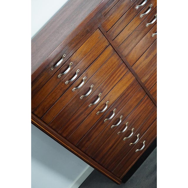 Vintage Dutch Mahogany Watchmakers Cabinet, 1930s For Sale - Image 14 of 18