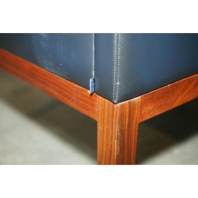 Dice Armchairs in Walnut and Black Leather by David Linley for Viscount, Set of 2 For Sale - Image 9 of 18