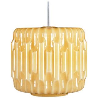 Large Mid-Century Glass Pendant, 1960s For Sale