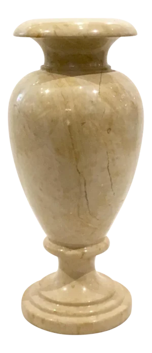 Transitional Small Honey Marble Vase