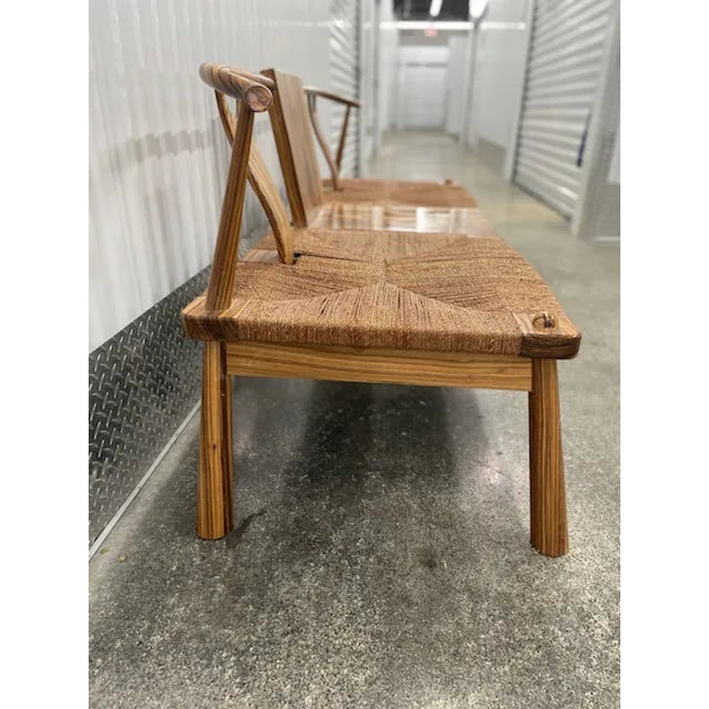 2000 - 2009 Designer Xiaojie Zhu Post Modern Studio Made Zebra Wood Bench For Sale - Image 5 of 13