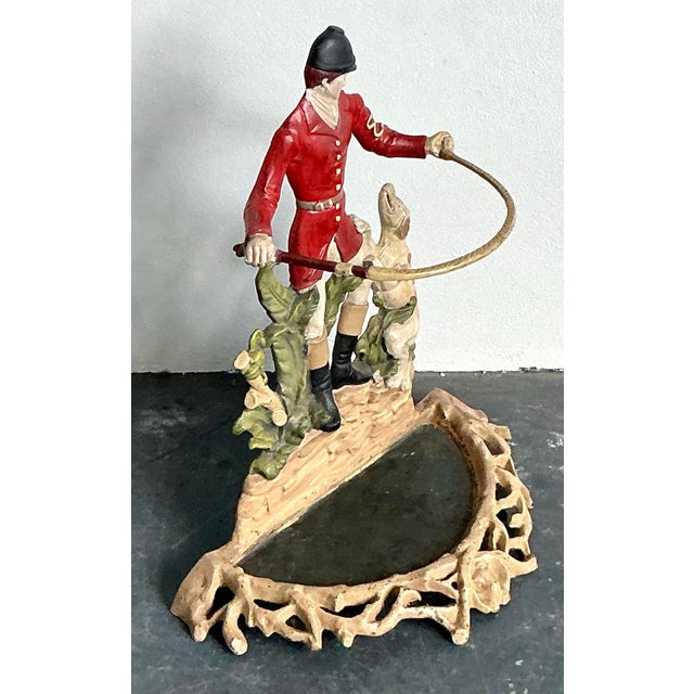 Vintage Regency Wrought Iron Jockey Umbrella Stand For Sale - Image 4 of 12