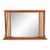 Vintage Large Solid Wood Wall Mirror With Vertical Slat For Sale
