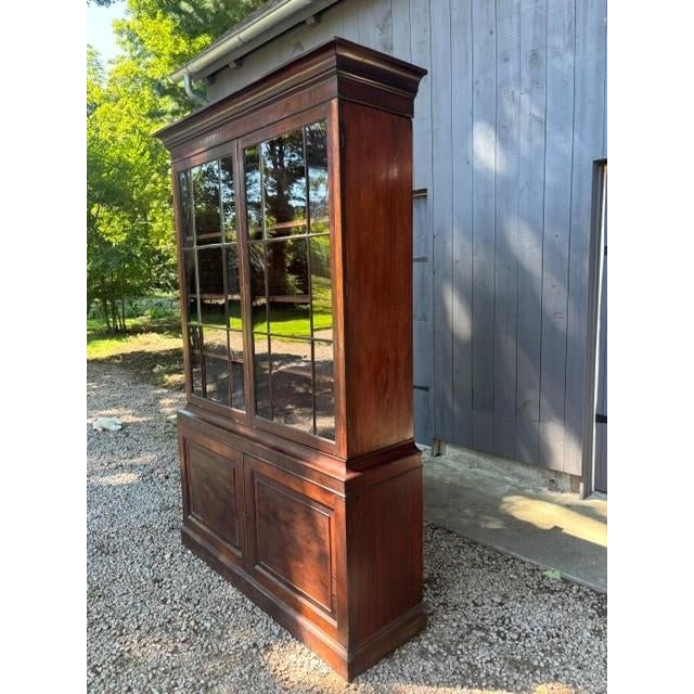Mid Nineteenth Century Mahogany 3 Piece, Glass Library Bookshelf For Sale In New York - Image 6 of 6