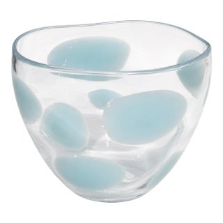 Jeff Zimmerman for Tiffany & Co. Handblown Aqua Art Glass Bowl For Sale
