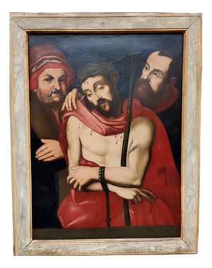 Lombard or Nordic Area Artist, Christ Mocked, Early 17th Century, Oil on Canvas