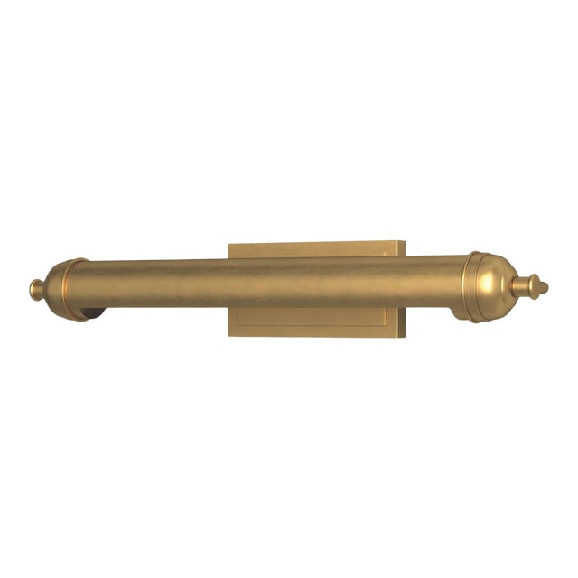 Regina Andrew Devon Steel Picture Light, Large, Natural Brass For Sale