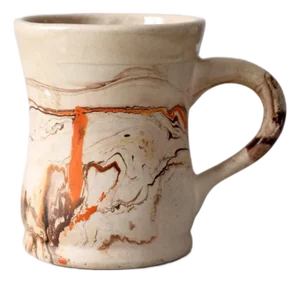 Mid 20th Century Mid-Century Nemadji Pottery Swirl Glaze Mug