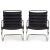 A very sleek pair of MR lounge chairs designed by Mies van der Rohe and produced by Knoll International, they retain their...