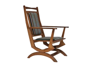 Vintage Danish Highback Rocking Chair, 1950s