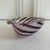 Vintage Italian Murano Art Glass Purple Candy Stripe Dish Bowl For Sale - Image 4 of 10