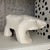 Vintage Slab Raku Pottery Polar Bear Sculpture For Sale - Image 4 of 7