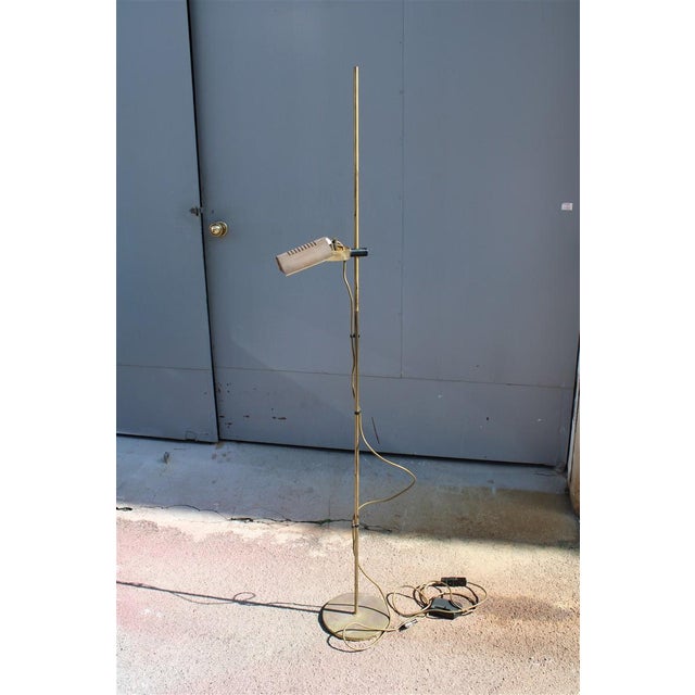 Minimalist Floor Lamp in Brass, Italy, 1970s For Sale - Image 12 of 12