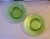 Green Set of 4 Transparent Green Uramium Glass Salad Plates Early 20th Century For Sale - Image 8 of 16