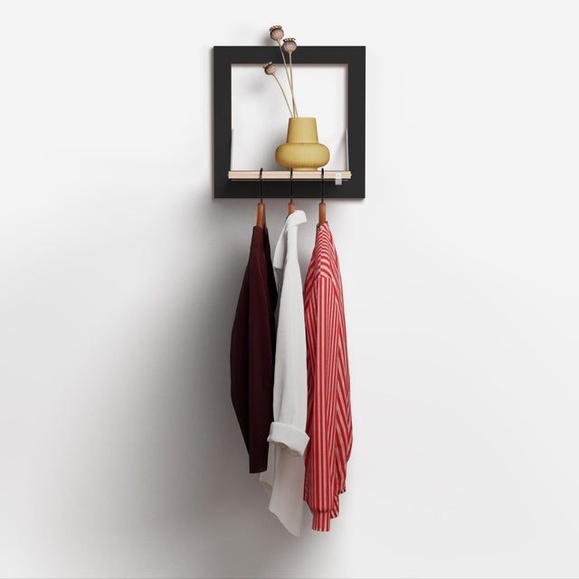 Not Yet Made - Made To Order 40×40-1 Fläpps Coat Rack Hanging Rail from Ambivalenz For Sale - Image 5 of 10