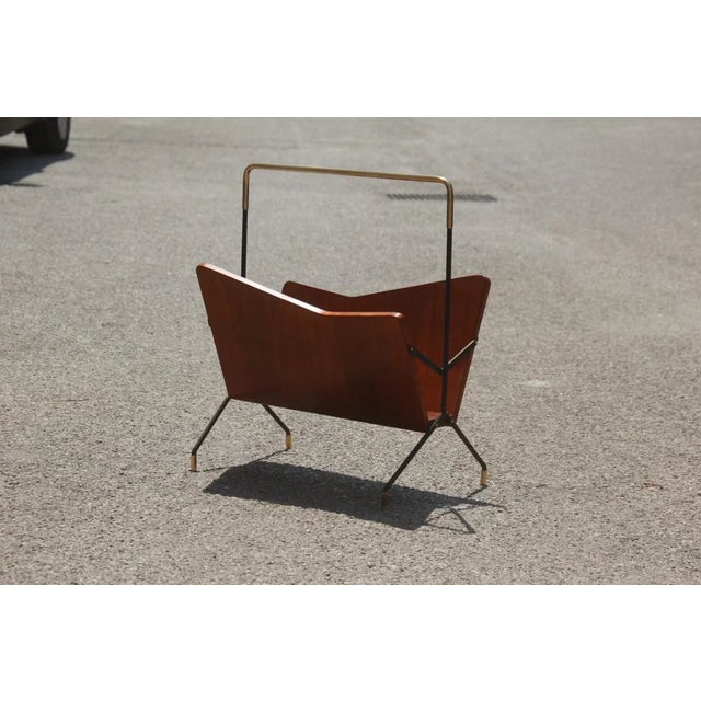 Rosewood Magazine Rack, 1950s For Sale - Image 9 of 10