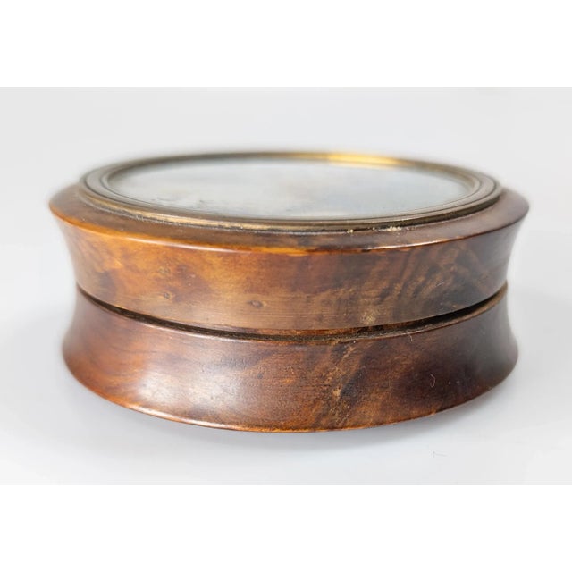 20th Century Miniature Watercolor Portrait of a Lady on a Patch Box For Sale - Image 10 of 13