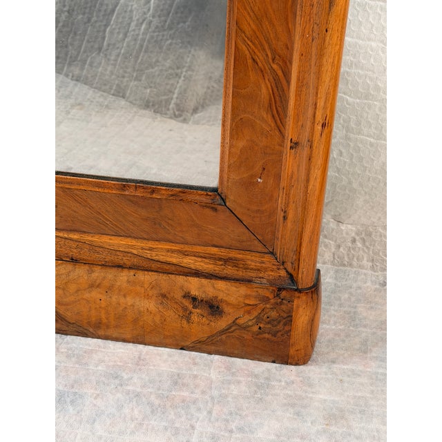 Biedermeier Walnut Mirror, South Germany 1820 For Sale - Image 4 of 10