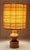 Wood Vintage Table Lamp with Turned Yew Wood Base and Linen Shade, 1970s For Sale - Image 7 of 7