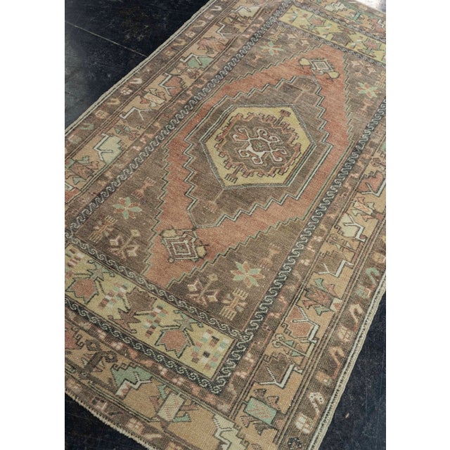 Brown Turkish Vintage Rug 3'5" x 5'11" #20683 For Sale - Image 8 of 8