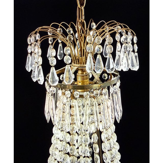Antique Crystal Prism Chandelier, 1890 For Sale - Image 4 of 6