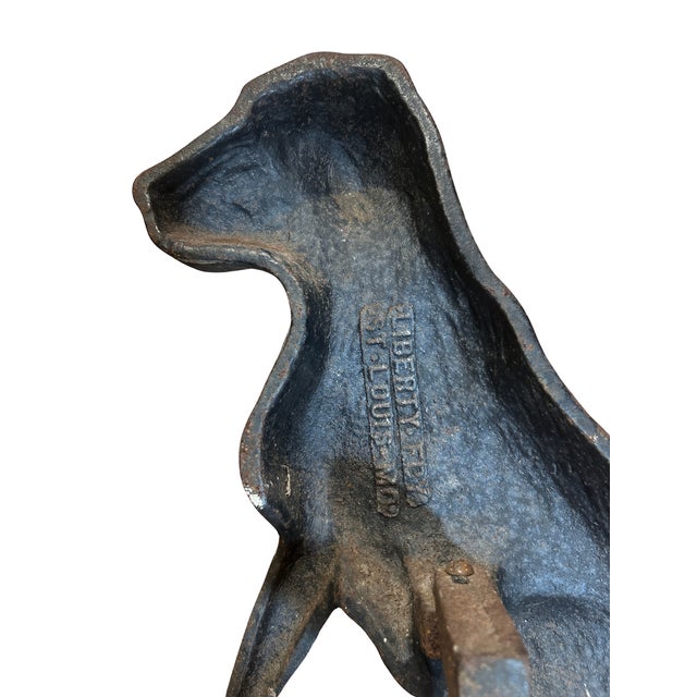 Metal Pair of Early 20th Century Labrador Andirons For Sale - Image 7 of 10