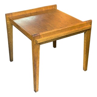 1940s French Modern Oak Side Table by René Gabriel For Sale