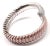 Contemporary Roberto Coin 18k White Gold Enamel Ruby Diamond Cobra Bangle Bracelet, size 7 For Sale - Image 3 of 8