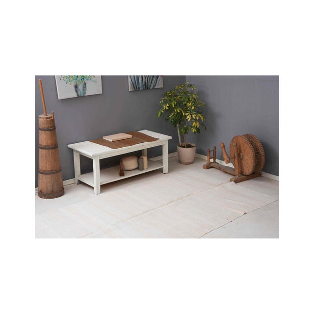 Vintage Modern Turkish Hemp Kilim Rug - 4`10" X 8`6" For Sale In Los Angeles - Image 6 of 6