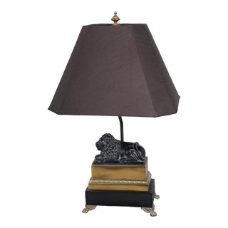 Frederick Cooper Regency Style Lion Table Lamp W. Shade For Sale