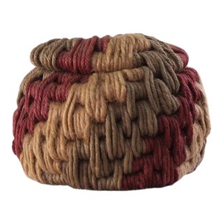 Vintage Ruth Lescohier Coiled Rope Basket For Sale