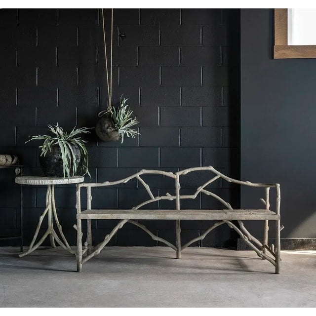 New Item, The nature-inspired Faux Bois Park Bench is an artisan piece that is eye catching and enduring. Crafted from...