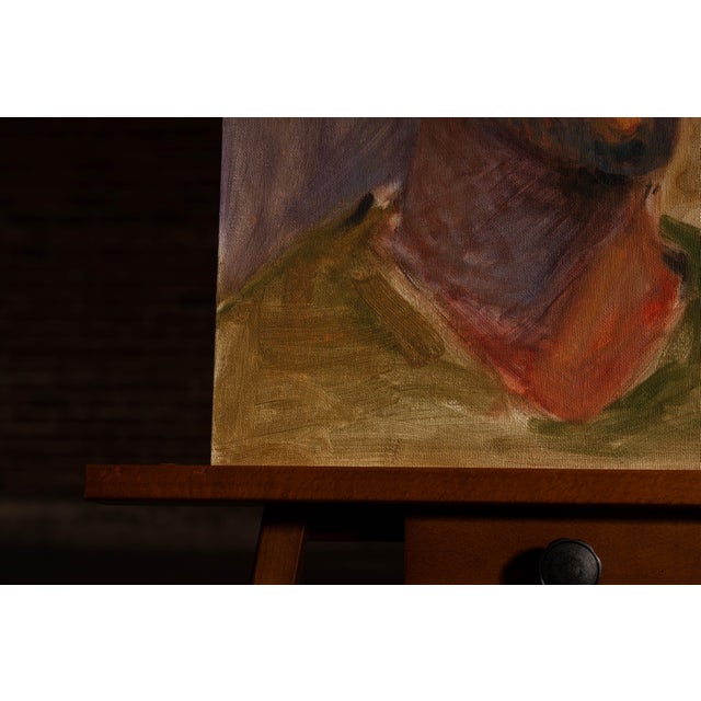 Late 20th Century Male Heady Study | Contemporary Mog Young Park Oil Painting For Sale - Image 4 of 6