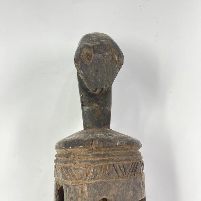 Dark Gray Early 20th Century Baule Split Gong Côte d'Ivoire For Sale - Image 8 of 9