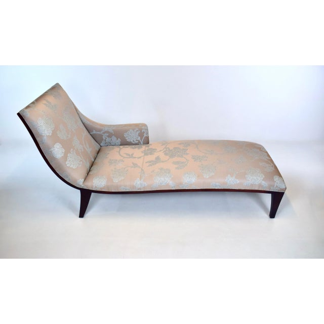Wood Stickley Brothers Neoclassical Chaise Lounge, Mahogany Upholstery, Usa For Sale - Image 7 of 11