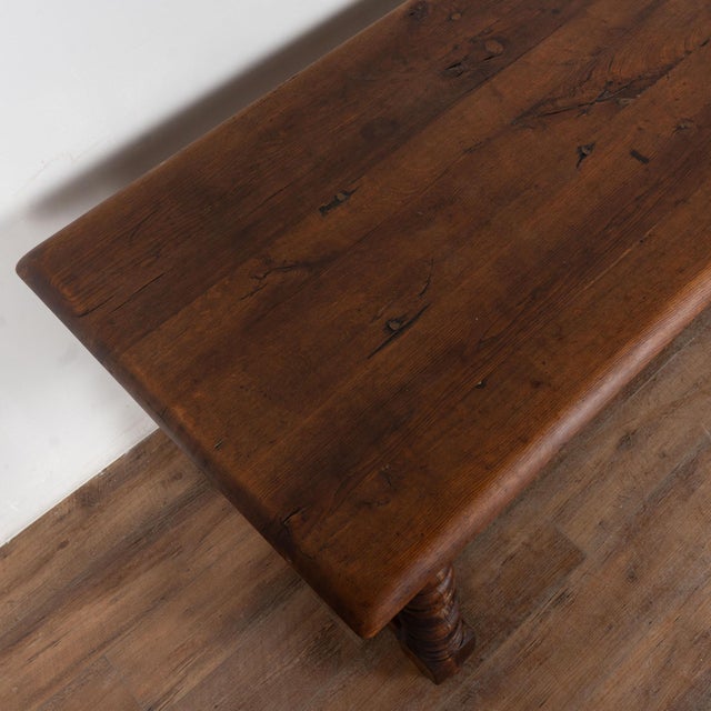 19th Century ​​​​​​​French Oak Long Library Table For Sale - Image 4 of 16