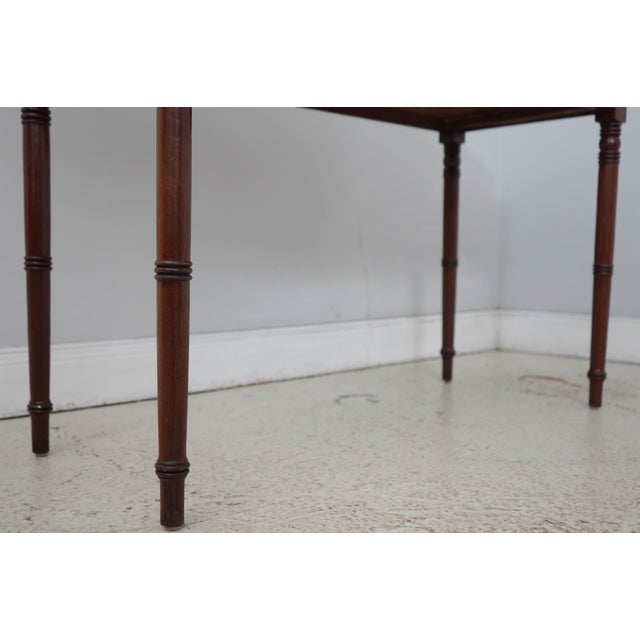 Antique 19th Century 2 Drawer Mahogany Sheraton Server Desk For Sale - Image 10 of 18
