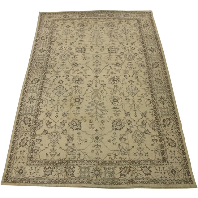 Early 20th Century 1920s Tribal Turkish Oushak Rug 19'x11' For Sale - Image 5 of 5