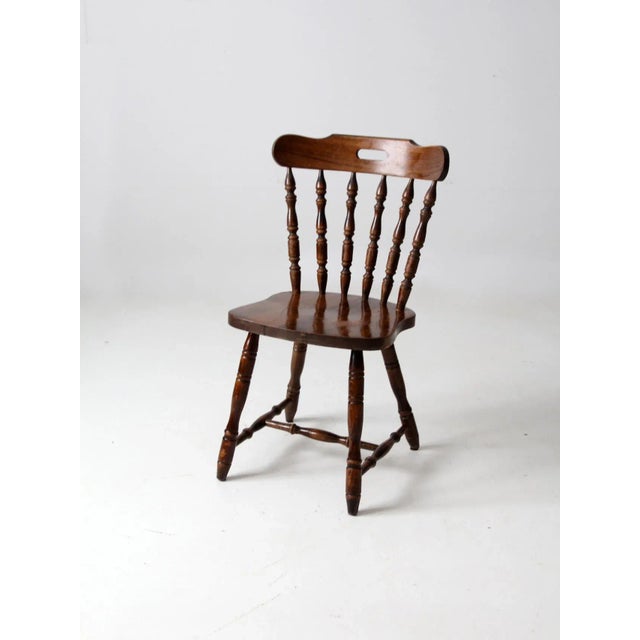 Vintage Wood Pub Style Chair For Sale - Image 13 of 13