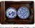 Blue/White 8.5” Set of 2 Plates. Andrea by Sadek. Made in Japan 1970. Blue Printed Mark Unique Character. Decorative Pair. Chinsoirie. For Sale - Image 4 of 4