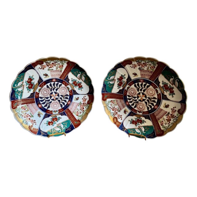 Japanese Imari Chargers, 1920s, Set of 2 For Sale