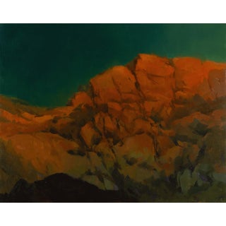 Incandesce by Judd Mercer | Oil on panel Abstract depiction of illuminated rocky landscape. For Sale