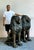 Late 20th Century Early 20th Century Boho Monumental Bronze Lion Statues - A Pair For Sale - Image 5 of 16