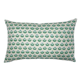 Cadiz Emerald Linen Pillow Cover, 14x20 Pillow For Sale